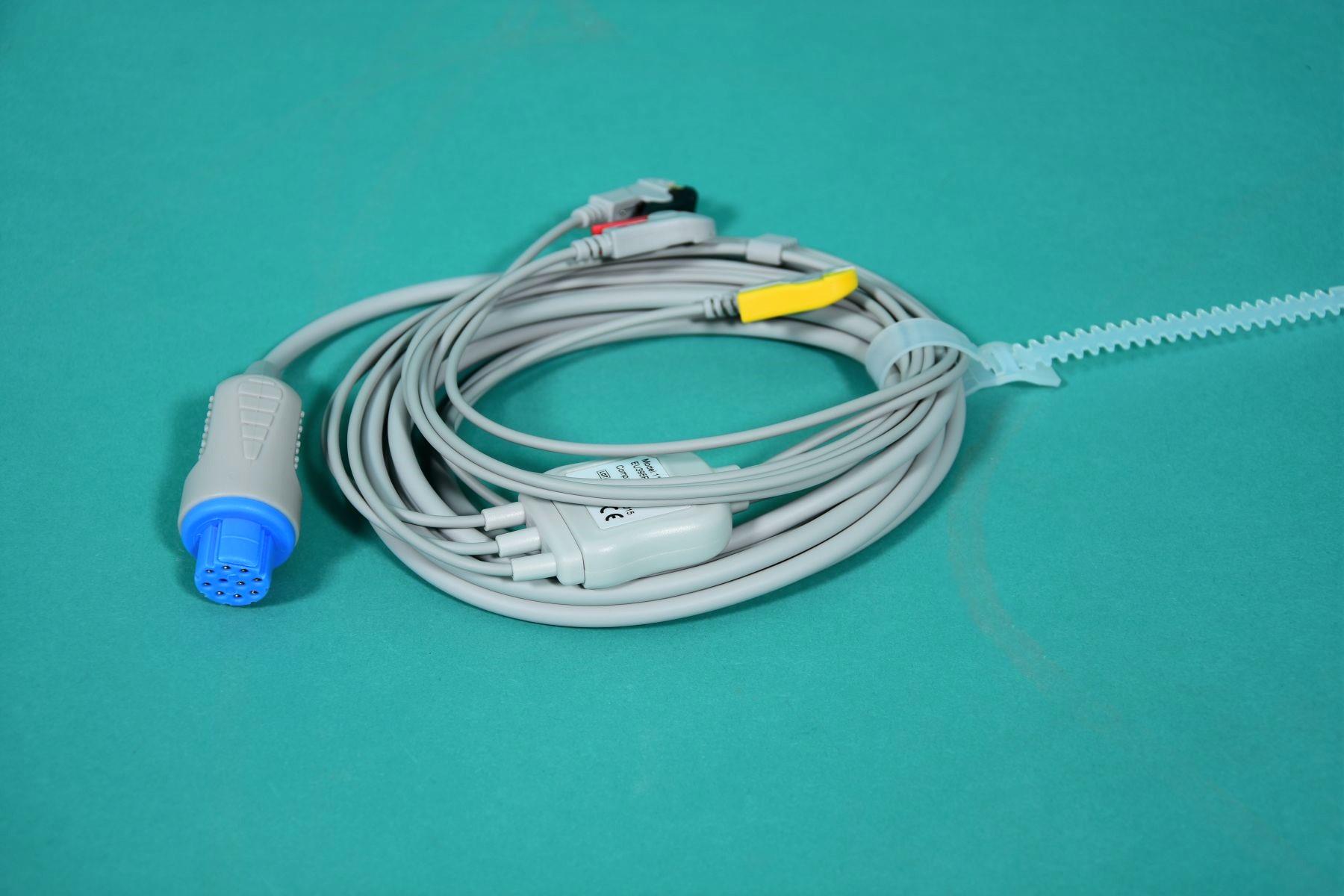 DATEX EKG Kabel für Cardiocap etc., Komplettkabel 3 adrig