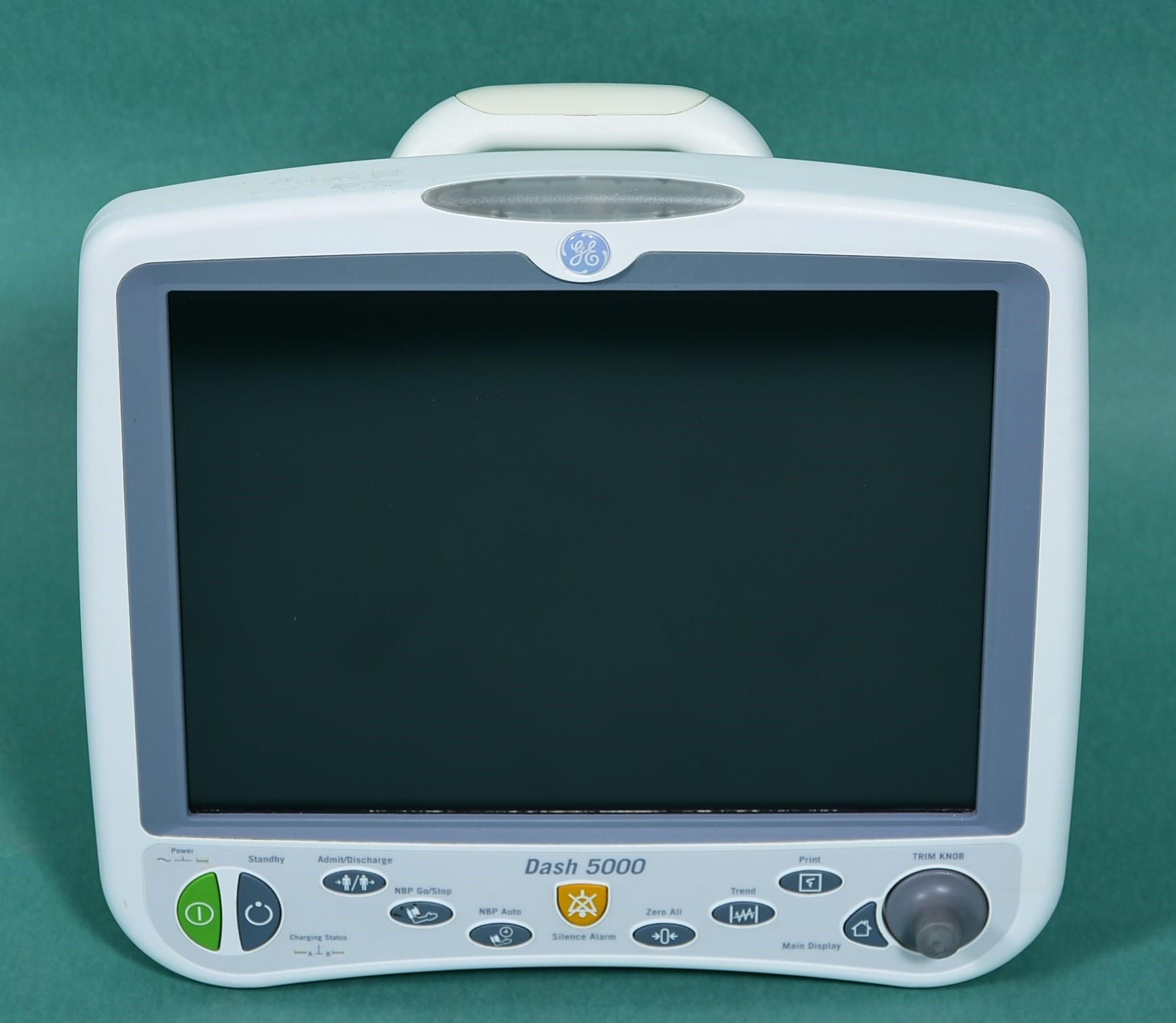 GE Dash 5000, tragbarer Netz-/ Akku- betriebener EKG Monitor